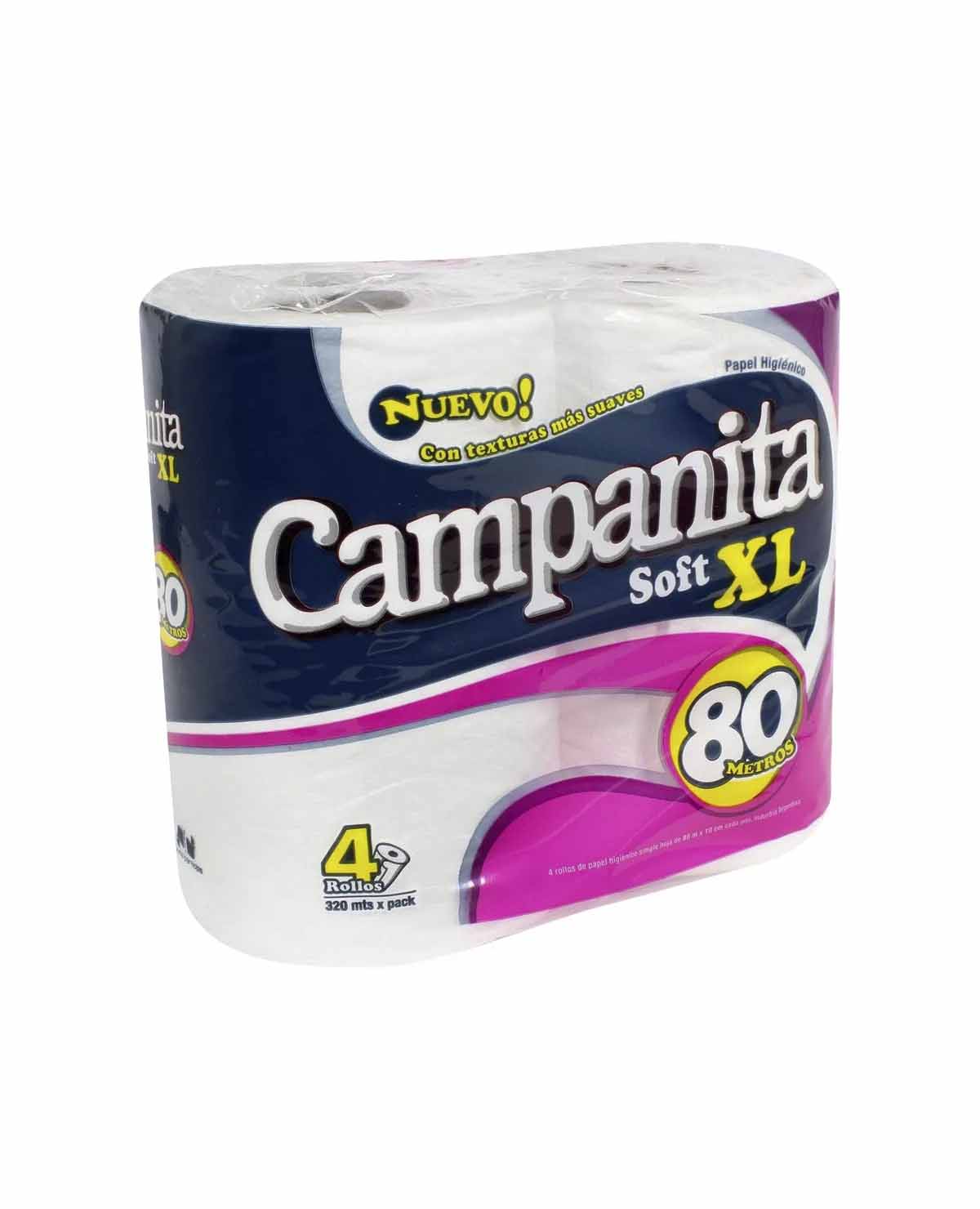 Papel Higienico Campanita Soft Xl 4 x 80 Mt